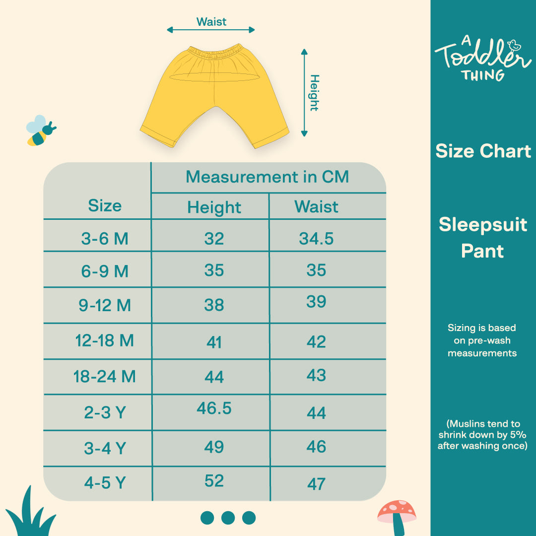 Muslin Colour Sleep Suits for babies and kids (Unisex)