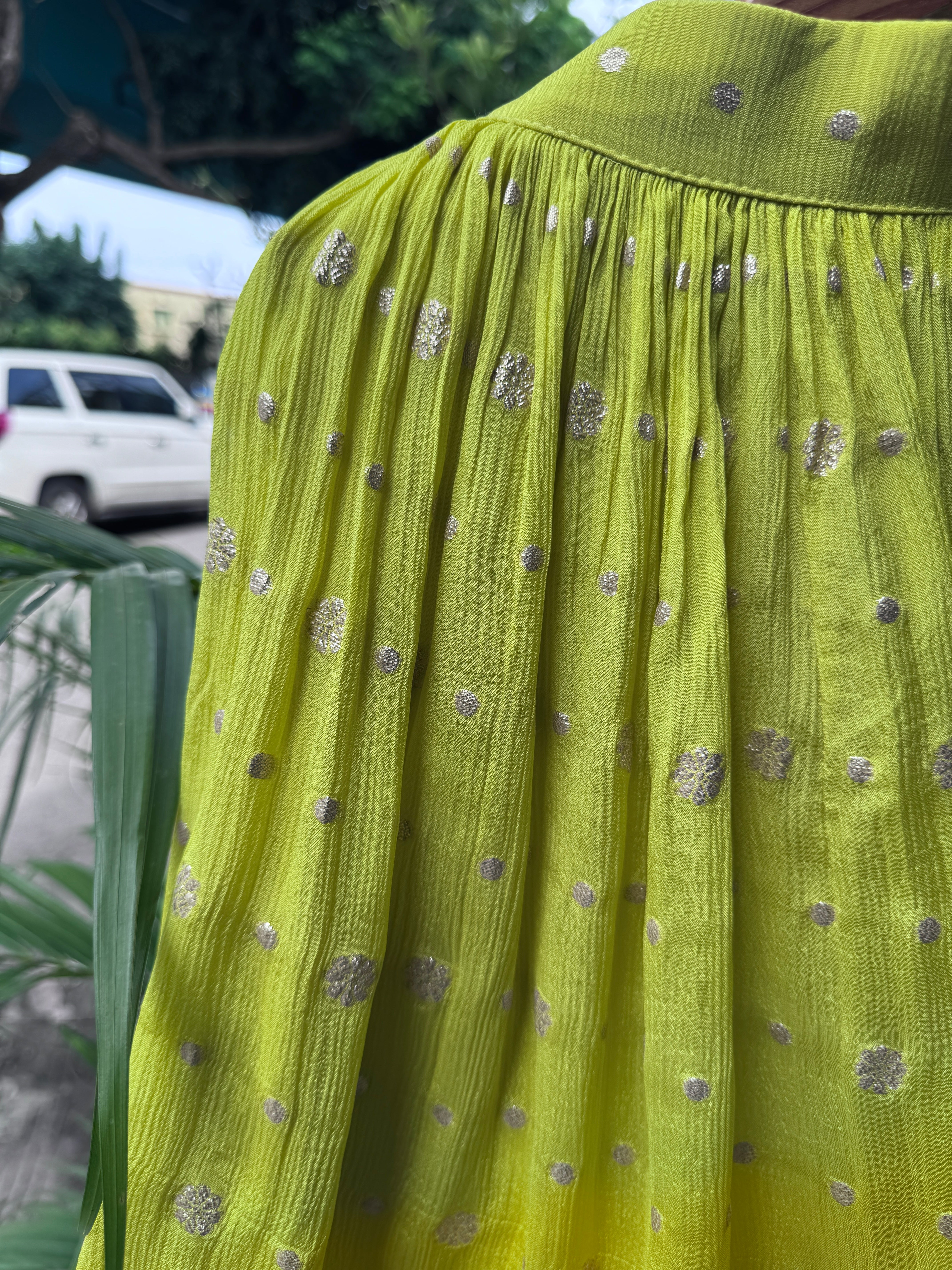 Floroascant Yellow Silk Embroidered Lehenga Choli Set for Girls (Age 1 – 6 Years) | Festive & Party Wear – WHIZZO Kids