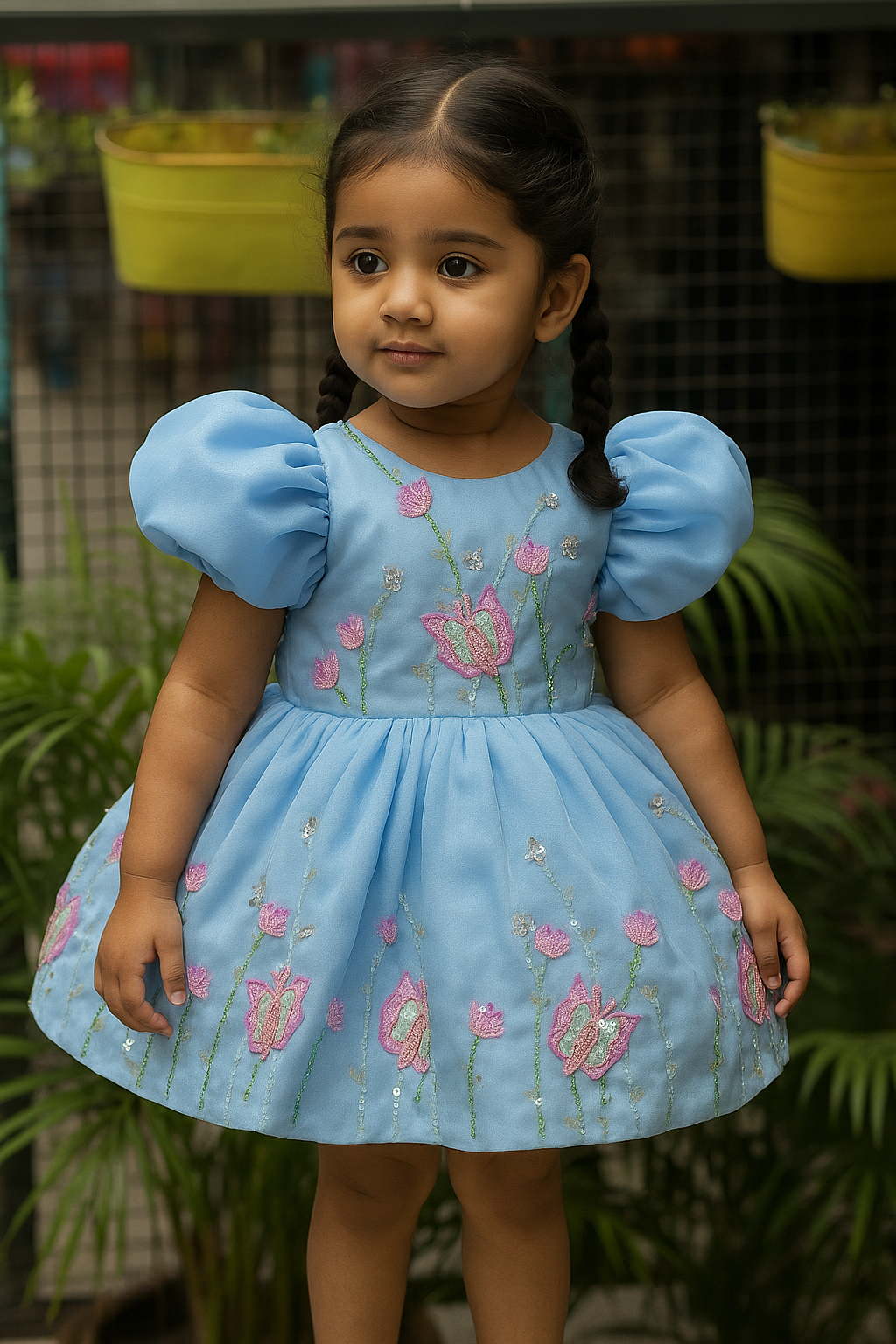 Butterfly Meadow Organza Dress