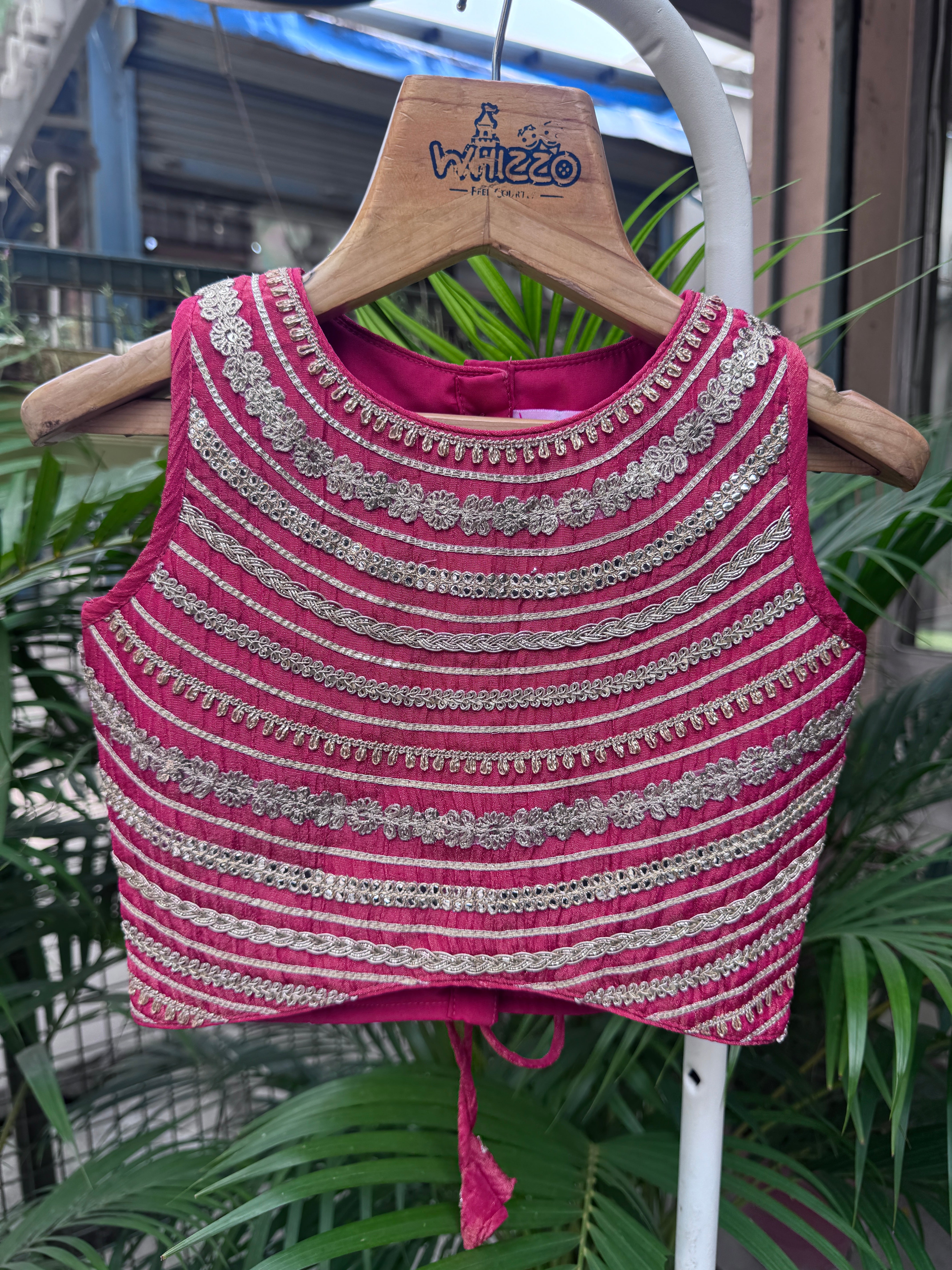 Radiant Red Sequin-Striped Lehenga Choli Set for Girls | Festive & Wedding Wear | Ages 1–6 / 6–12 Years