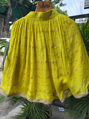 Floroascant Yellow Silk Embroidered Lehenga Choli Set for Girls (Age 1 – 6 Years) | Festive & Party Wear – WHIZZO Kids