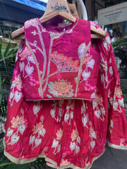 Royal Red Floral Embroidered Lehenga Choli for Girls | Premium Festive & Wedding Wear | Ages 1–6 Years / 6–12 Years