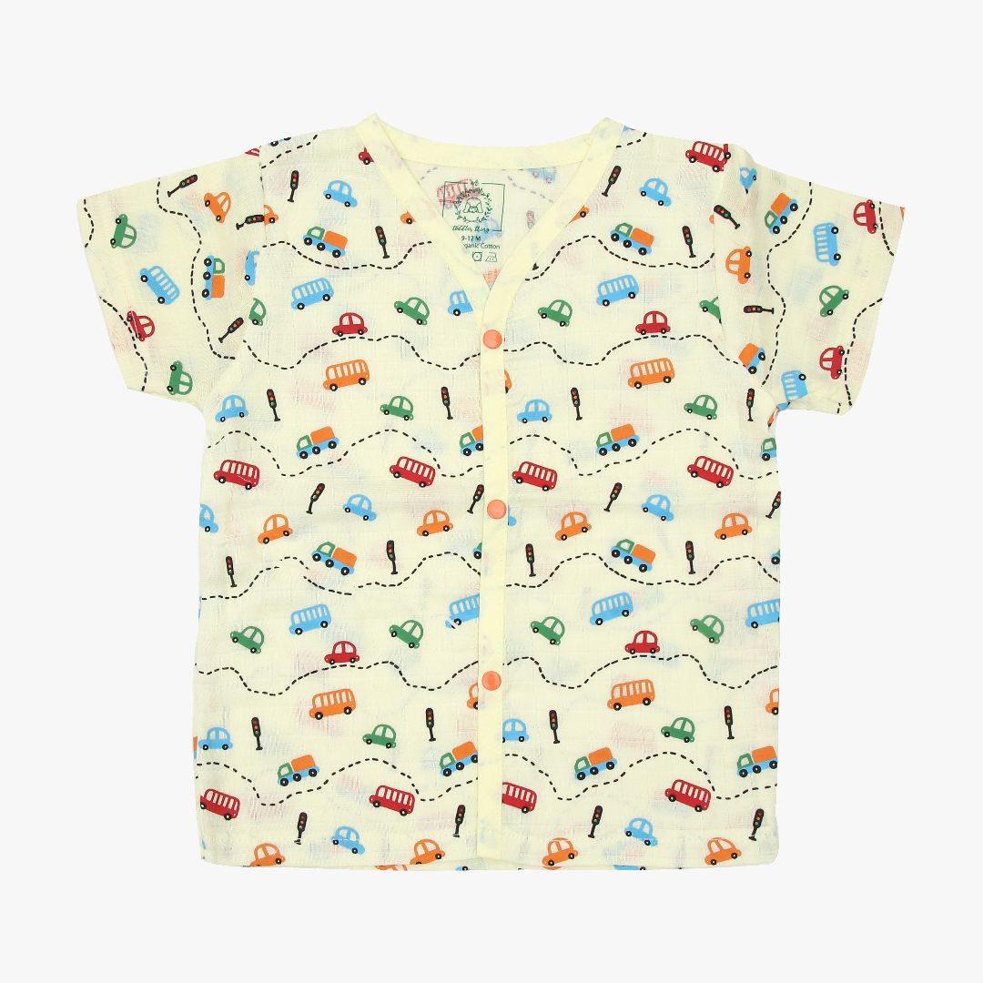 Trucks & T-Rex (Pack of 2) - Muslin Sleep Suit for babies and kids (Unisex)