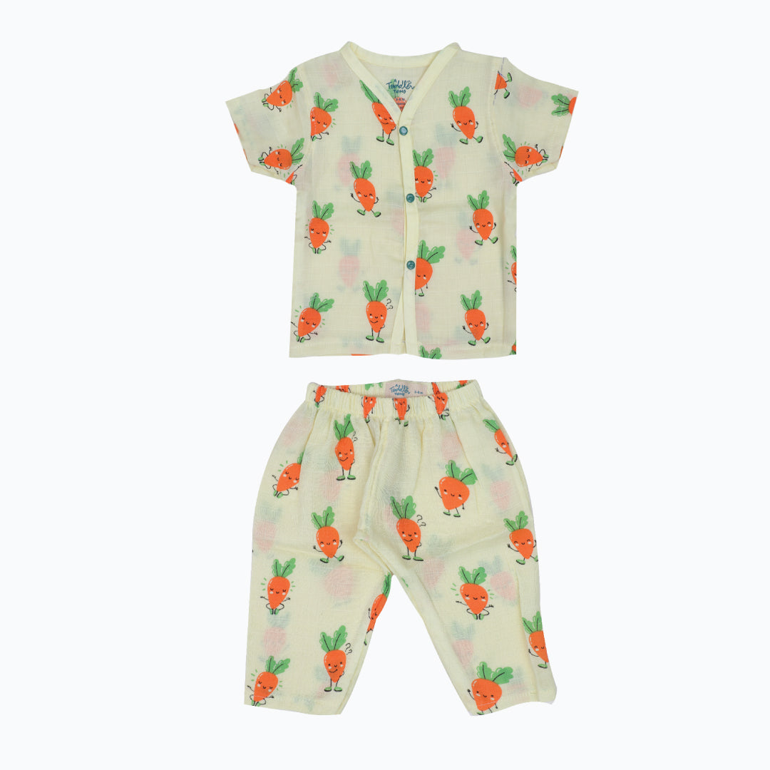 Carrot Cuddles - Muslin Sleep Suit for babies and kids (Unisex)