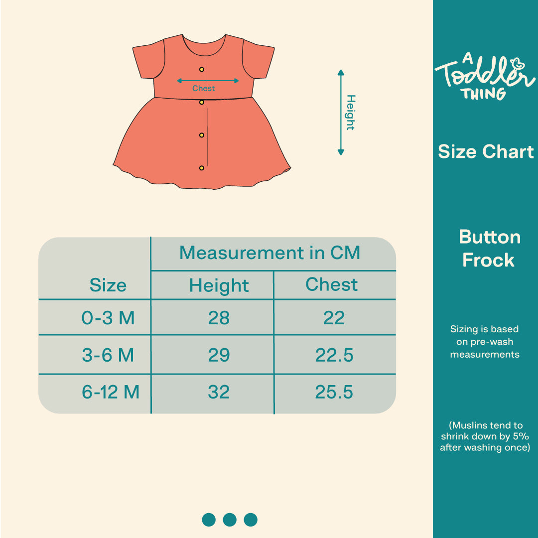 Flora Pixels - Muslin Button Frock