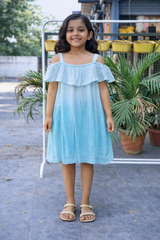 Whizzo Kids Sky blue dress for Girls – Festive Wear with Soft Cotton Lining (Age 1 to 10 Years)