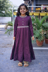 Whizzo Kids Purple dress for Girls – Festive Wear with Soft Cotton Lining (Age 1 to 10 Years)