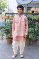 Whizzo Kids pink dress for Boys – Festive Wear with Soft Cotton Lining (Age 1 to 10 Years)