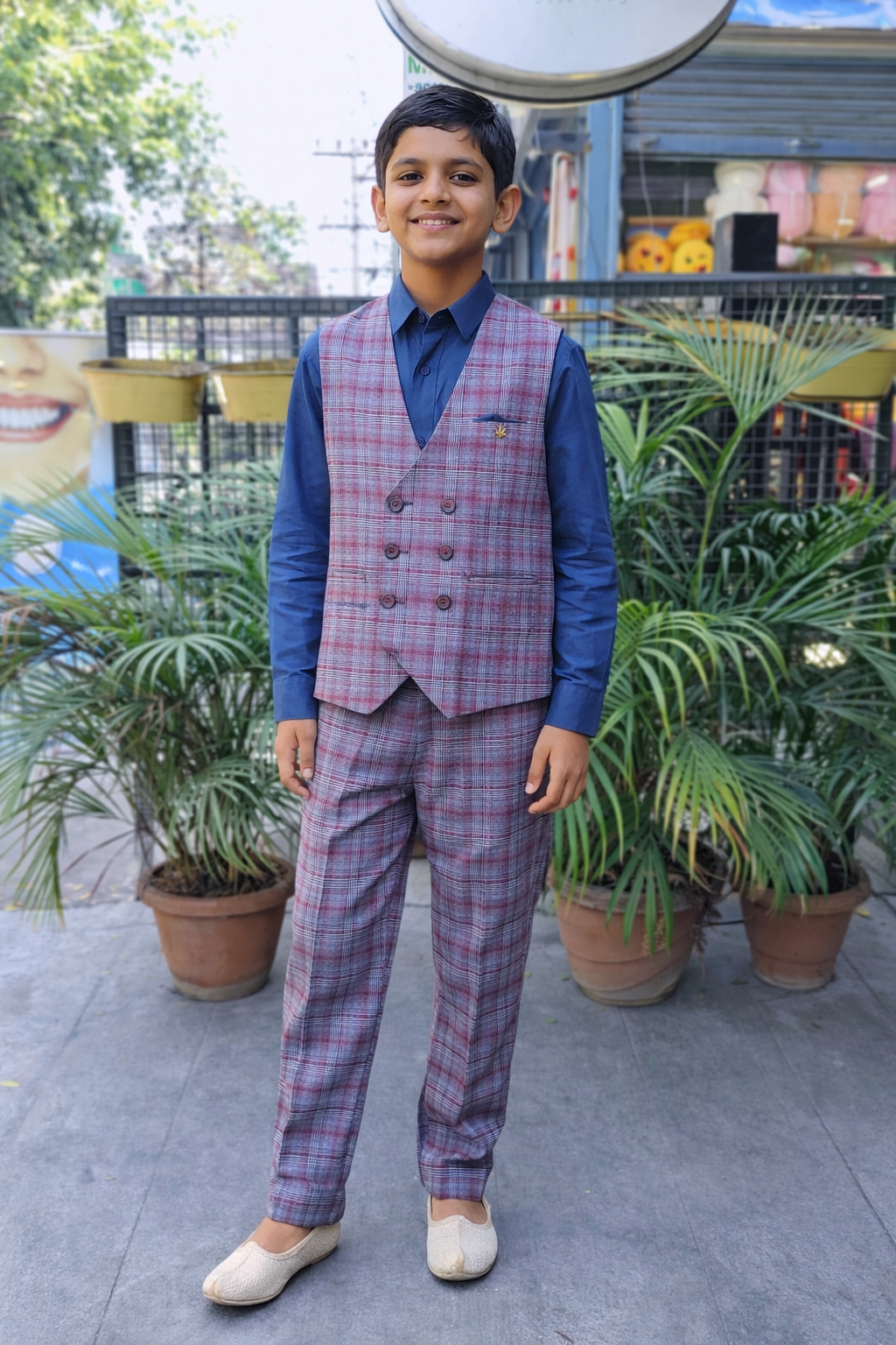 Whizzo Kids blue dress for boy – Festive Wear with Soft Cotton Lining (Age 1 to 10 Years)