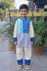 Whizzo Kids Blue dress for Boys – Festive Wear with Soft Cotton Lining (Age 1 to 10 Years)