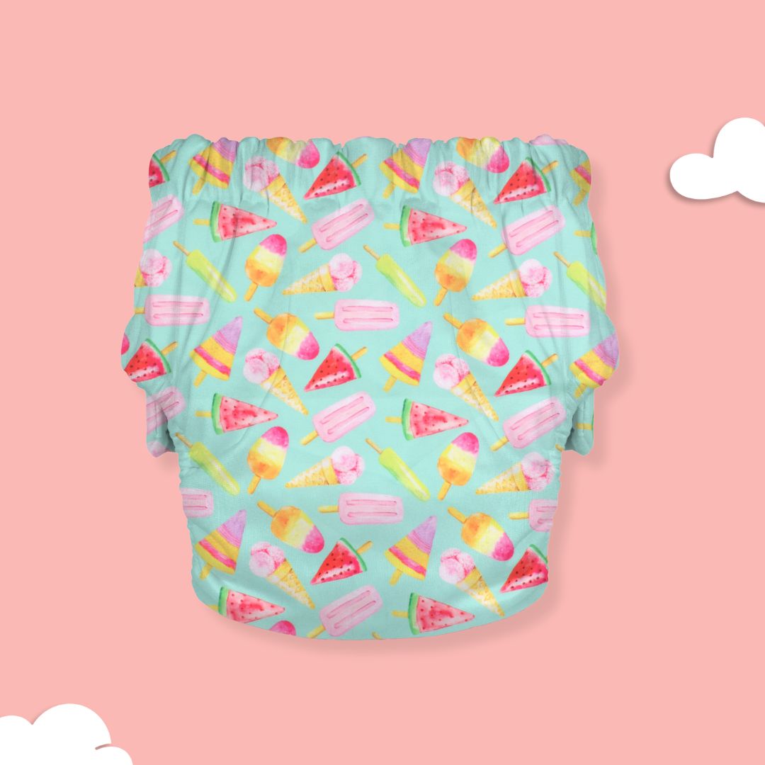 Ice Candy Newborn Cloth Diaper 2.0 with 1 cotton Insert (2 kg - 5 kg)