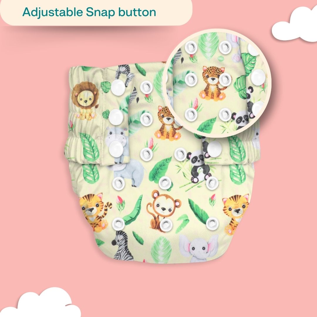 Ice Candy Newborn Cloth Diaper 2.0 with 1 cotton Insert (2 kg - 5 kg)