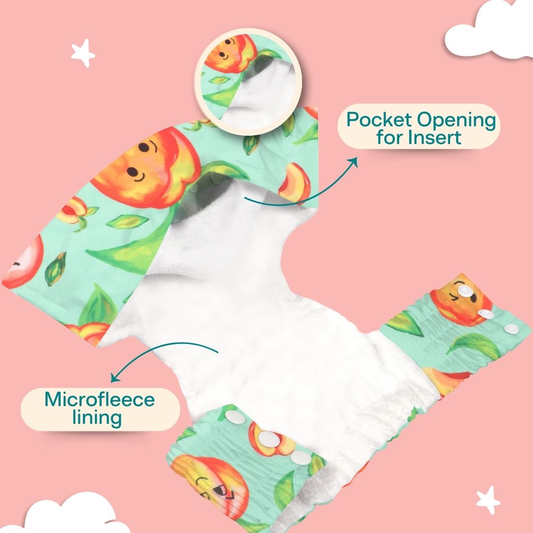 Indigo - Newborn Cloth Diaper 2.0 with 1 cotton Insert (2 kg - 5 kg)