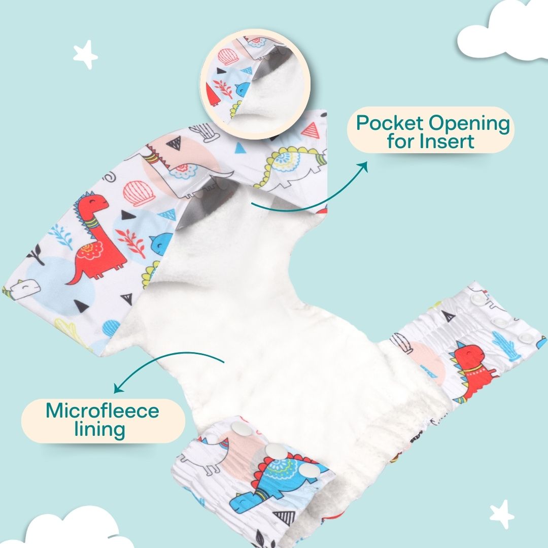 Ice Candy Newborn Cloth Diaper 2.0 with 1 cotton Insert (2 kg - 5 kg)