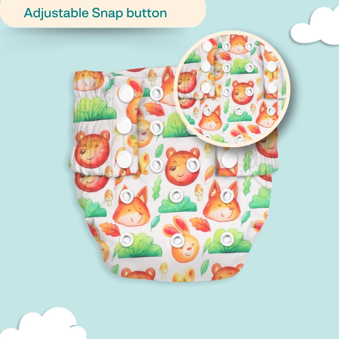 Indigo - Newborn Cloth Diaper 2.0 with 1 cotton Insert (2 kg - 5 kg)