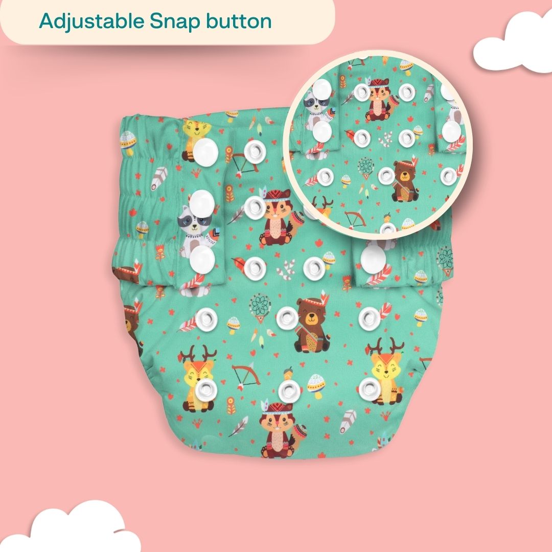 Indigo - Newborn Cloth Diaper 2.0 with 1 cotton Insert (2 kg - 5 kg)