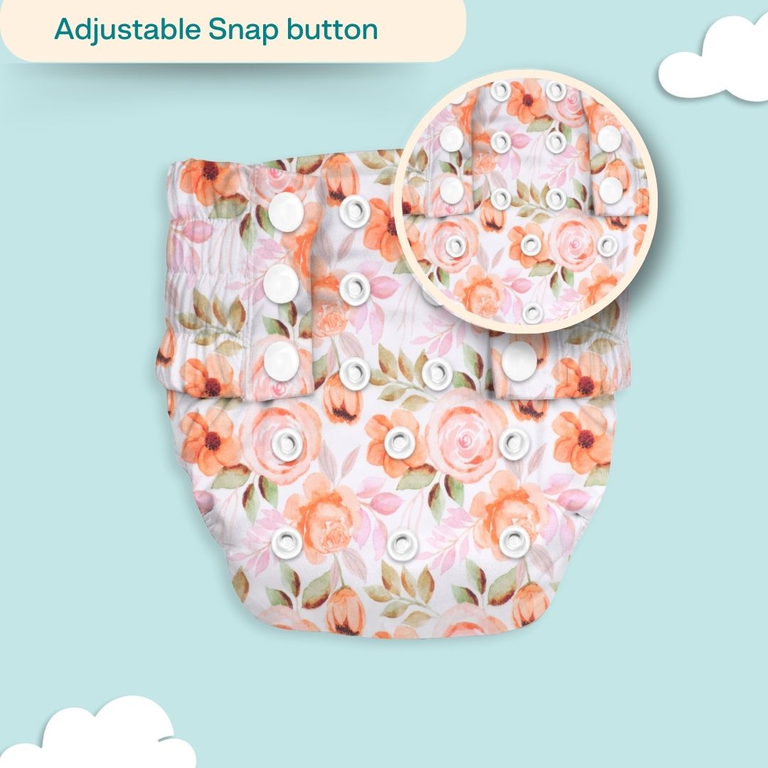 Indigo - Newborn Cloth Diaper 2.0 with 1 cotton Insert (2 kg - 5 kg)