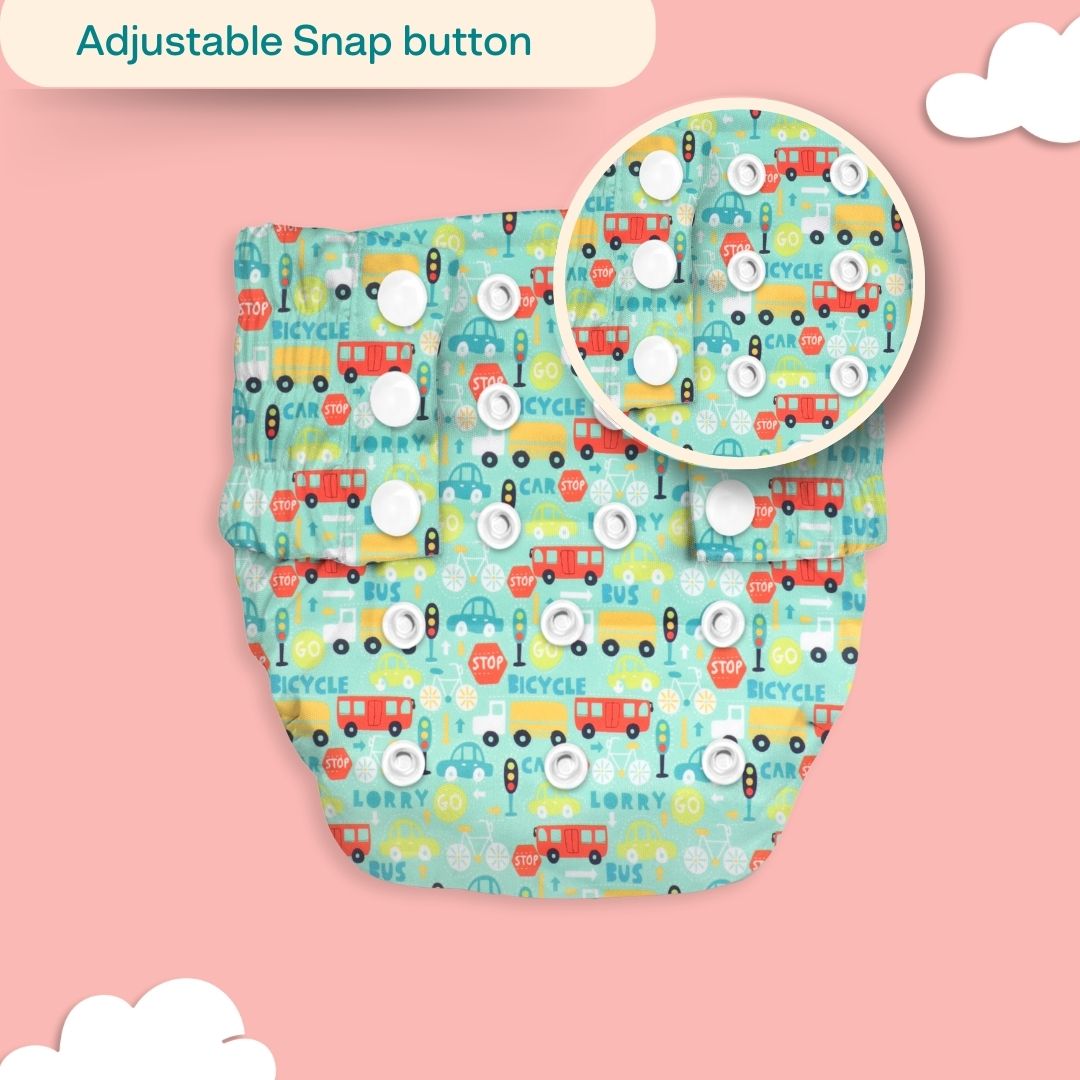 Indigo - Newborn Cloth Diaper 2.0 with 1 cotton Insert (2 kg - 5 kg)