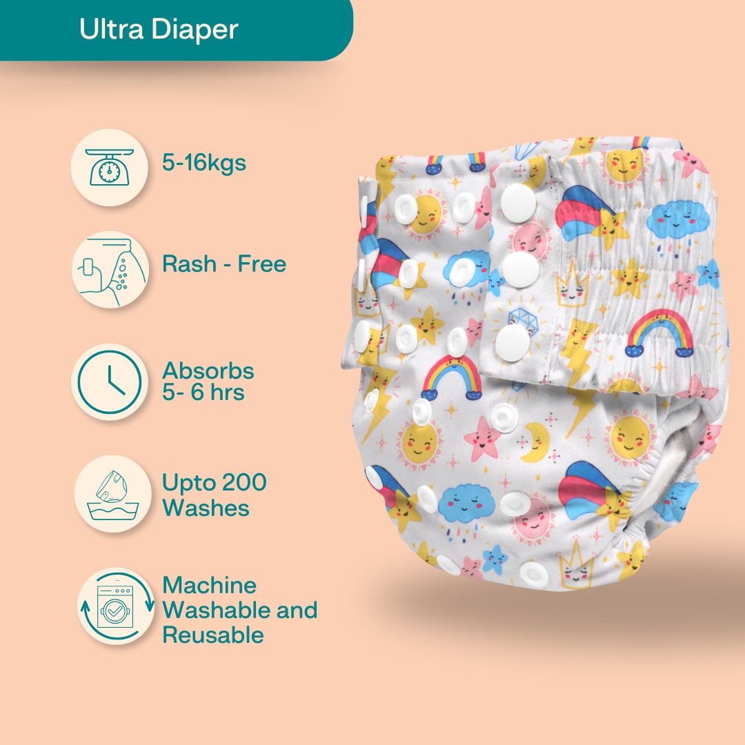 Oops! I Did It Again Ultra Diaper 2.0 with Insert - Upto 6 hrs (Pack of 5)