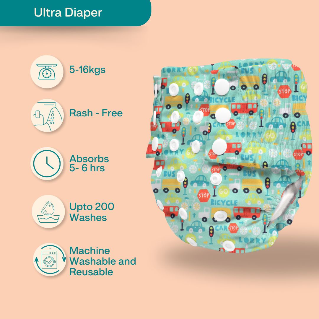 Don’t Stop the Potty Ultra Diaper 2.0 with Insert - Upto 6 hrs (Pack of 5)
