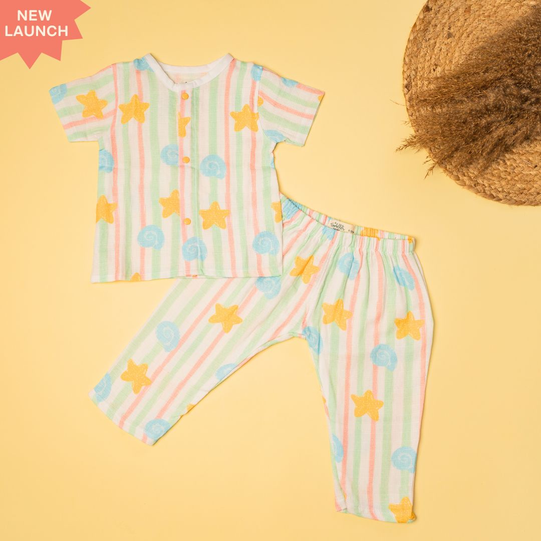 Zoodle Blocks - Muslin Sleep Suit for babies and kids (Unisex)