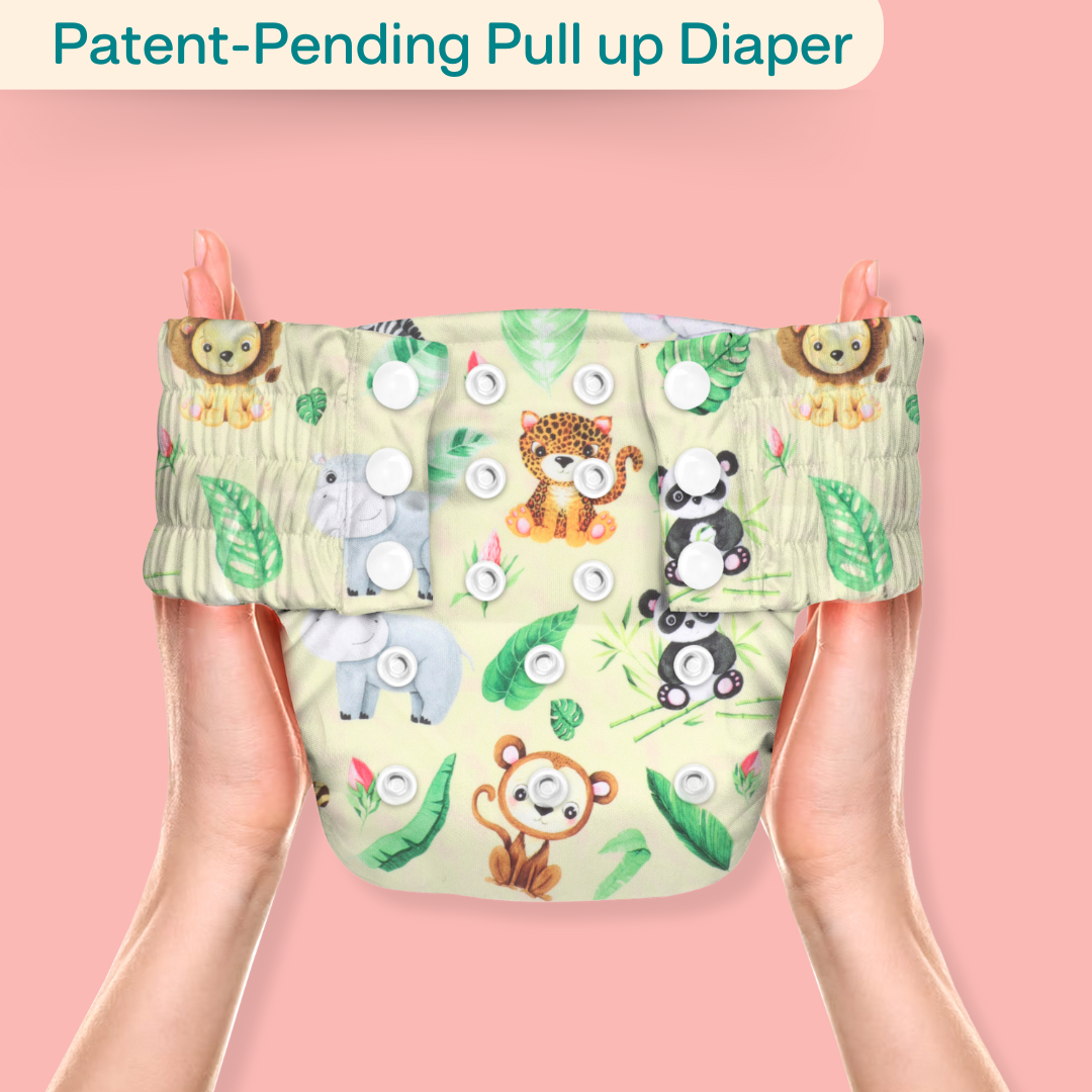 Indigo - Newborn Cloth Diaper 2.0 with 1 cotton Insert (2 kg - 5 kg)