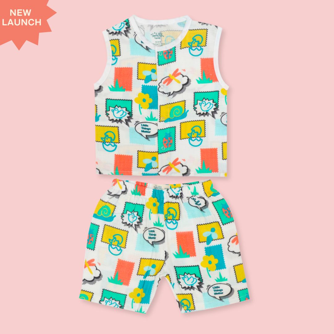 Spring Whispers - Muslin Jabla and Shorts for Babies and Toddlers