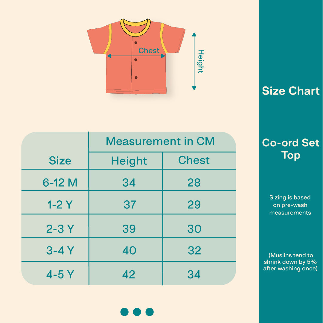 Citrus Splash - Mulmul Cotton Coord Set