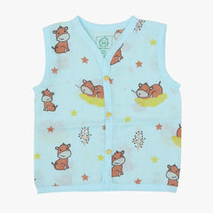 Sleepy Hippo - Muslin Button Jabla