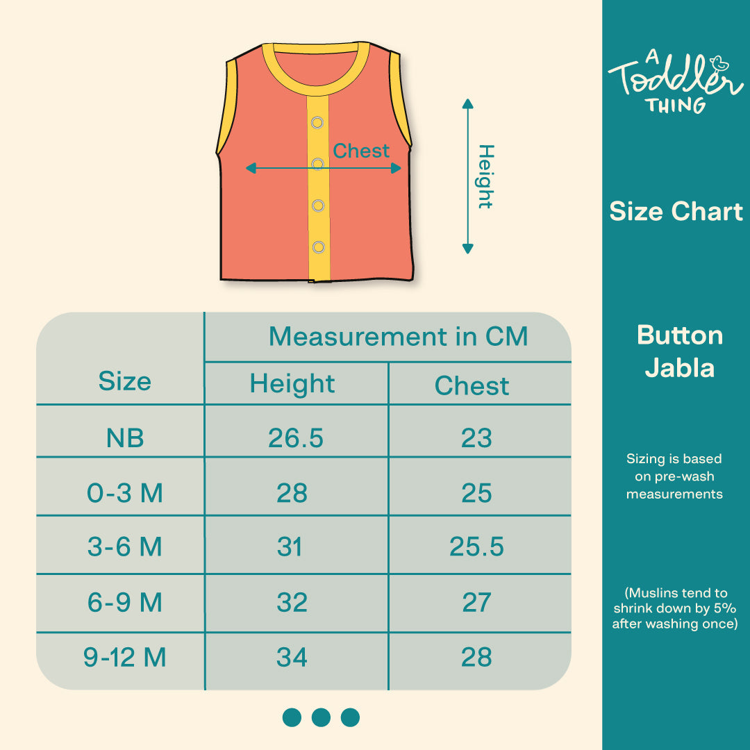 Special Edition - Muslin Jabla Button Type for Babies -  Combo Packs