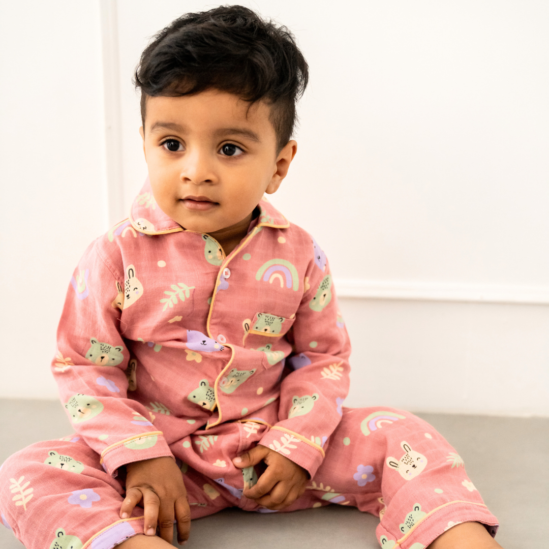 Dreamy Garden - Muslin Full Sleeve Sleep Suit for babies and kids (Unisex)