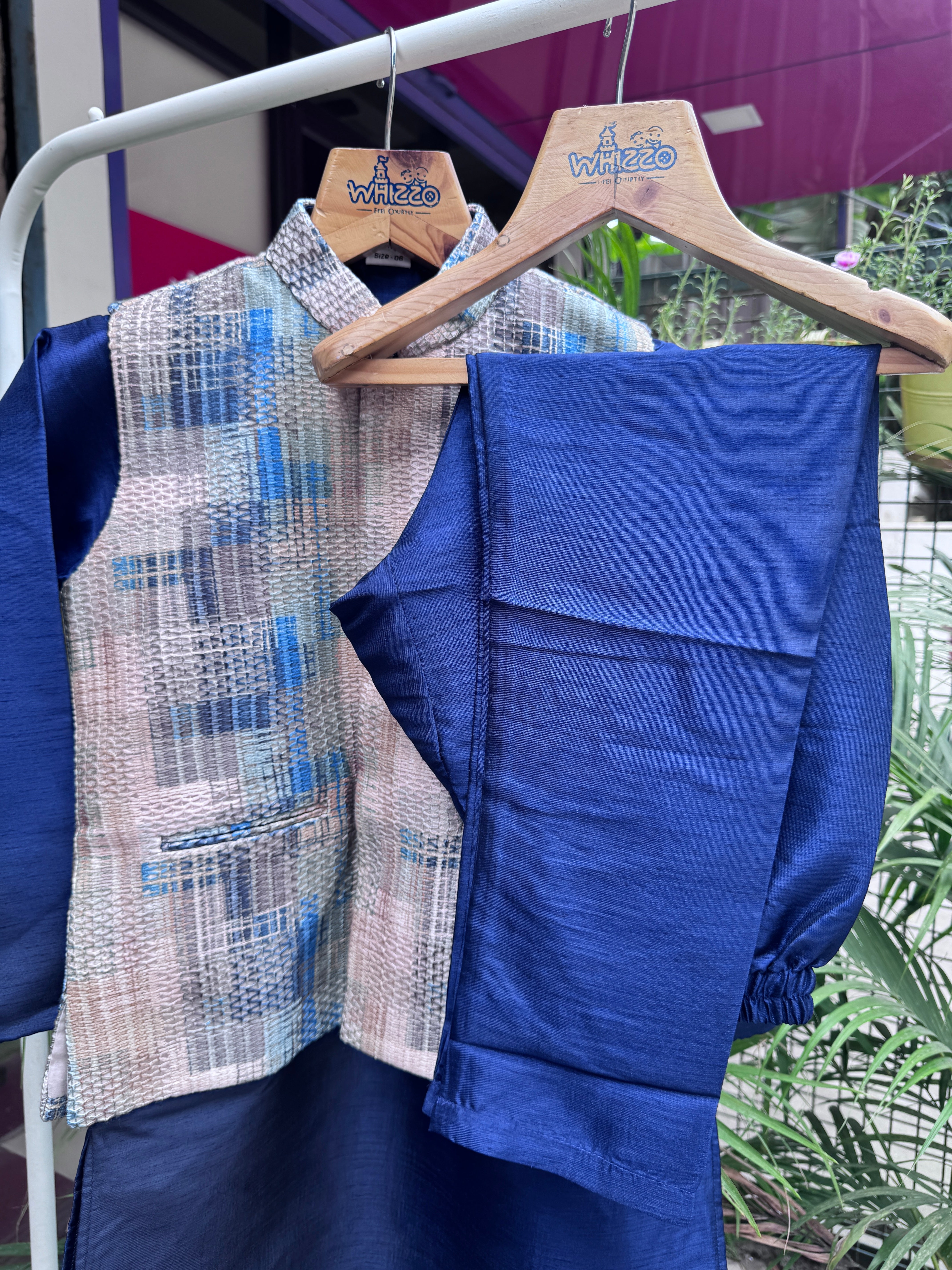 Premium Boys Ethnic Jacket Kurta Set (Cotton-Lined) – Festive & Wedding Collection for Ages 5 to 7 Years | Designer Printed Nehru Jackets with Matching Kurta & Churidar