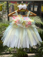 Rainbow Petal Tulle Dress