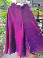 Plum Purple Embroidered Crop Top with Flowing Palazzo Pants – Festive & Party Wear Set for Girls (Age 5 – 16 Years)