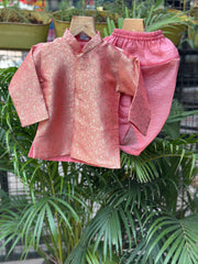 Traditional Boys Banarasi Tissue Dhoti with Matching Kurta – Elegant Ethnic Wear for Baby Boys (Newborn – 2 Years)