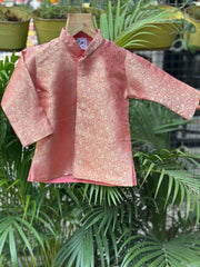 Traditional Boys Banarasi Tissue Dhoti with Matching Kurta – Elegant Ethnic Wear for Baby Boys (Newborn – 2 Years)