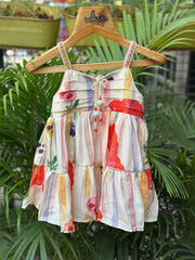 Blooming Red Poppy Print Modal Silk Palazzo/Gharara Set for Girls (Age 1–6 Years) – Ultra Soft & Lightweight Ethnic Wear