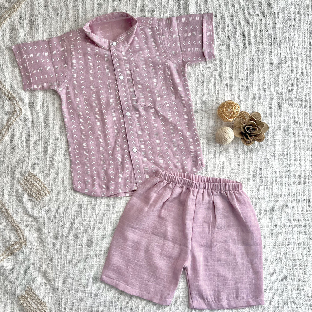 Collared Co-ord sets for kids Lilac 