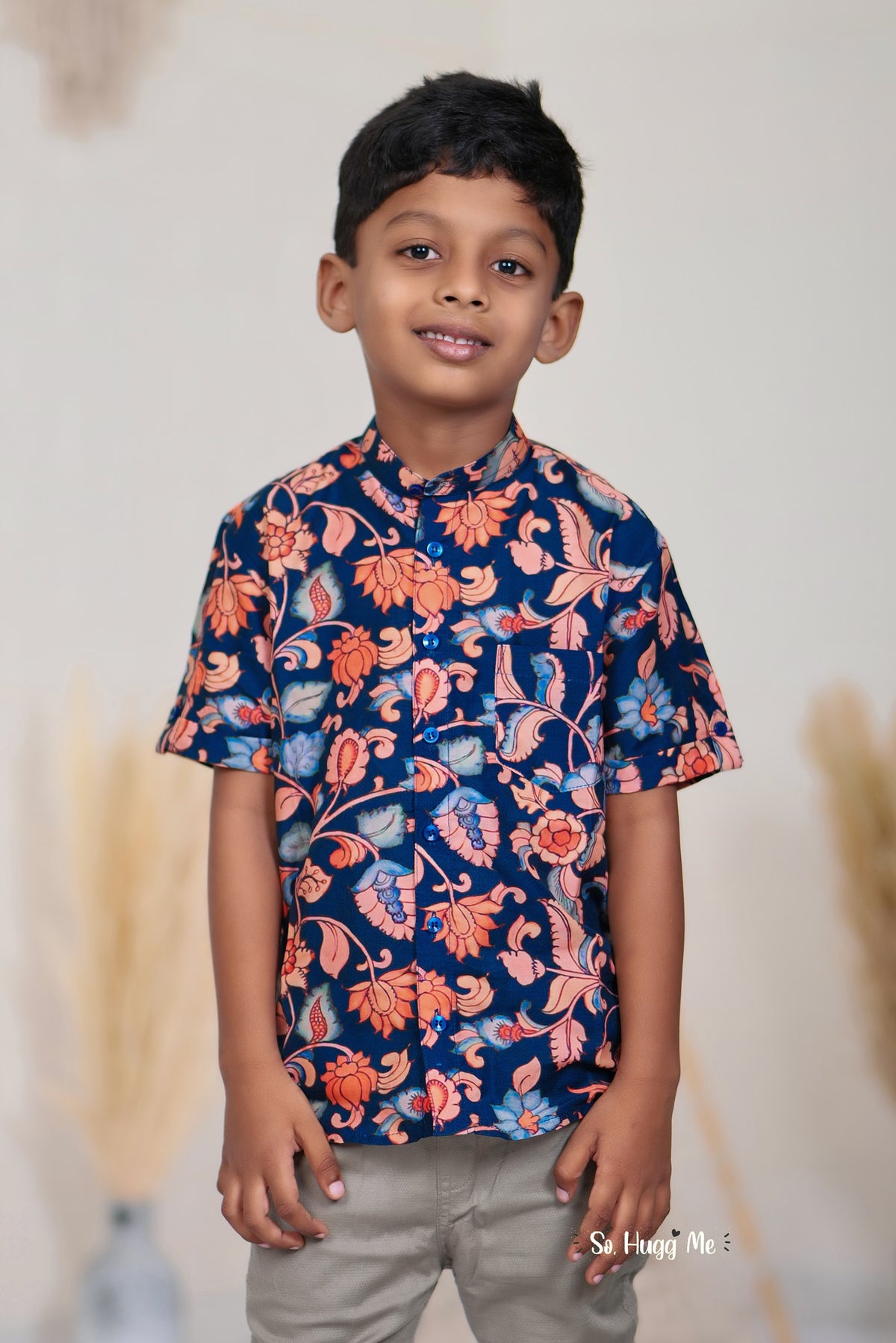 Boys party wear shirt/Floral printed motif