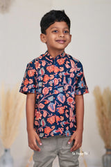 Boys party wear shirt/Floral printed motif