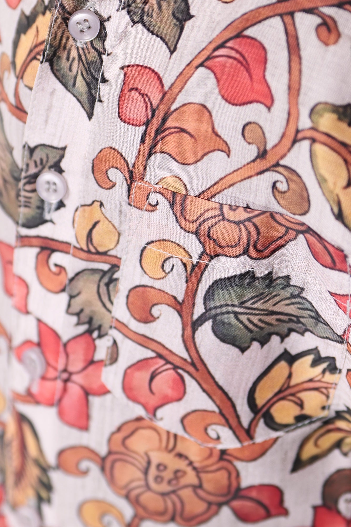 "Grey Hand Block Printed Ajrakh Mul Cotton Boys Shirt - Subtle Elegance with Artisan Detailing"
