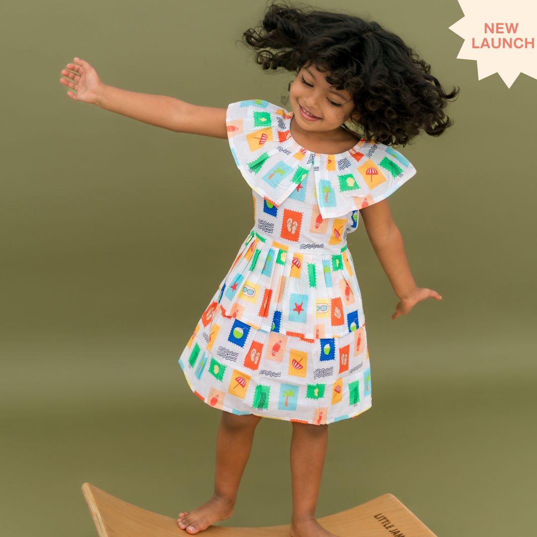 Lil Paradise - Mulmul Cotton Frill Frock