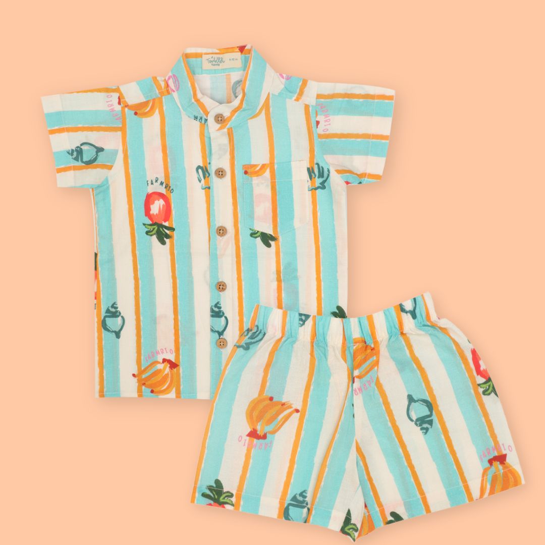 Breezy Leaf - Mulmul Cotton Coord Set