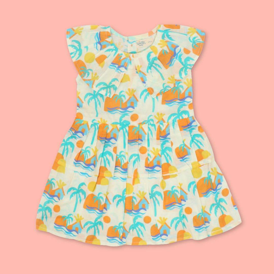Stampscape - Mulmul Cotton Frill Frock