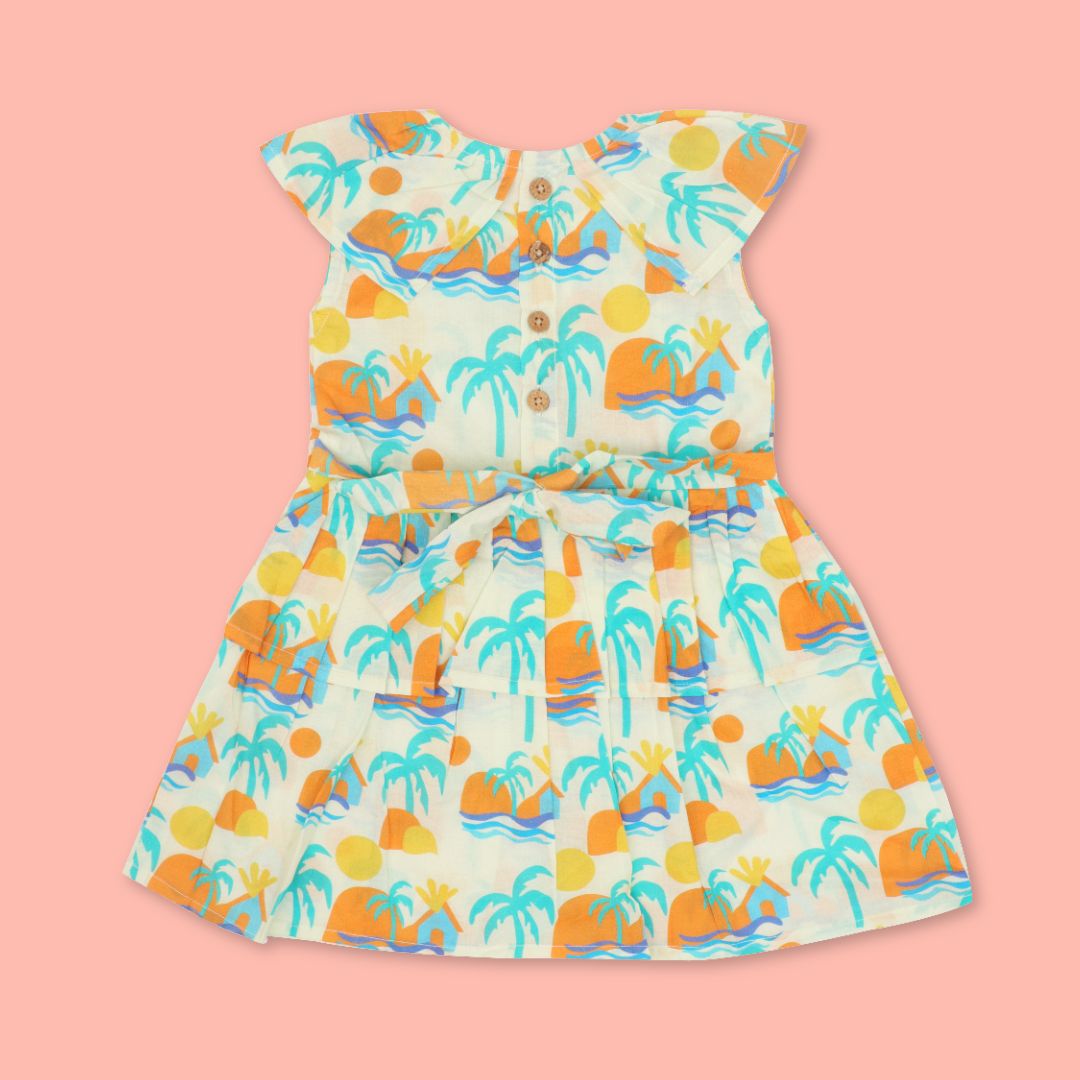 Stampscape - Mulmul Cotton Frill Frock